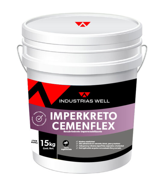 Imperkreto Cemenflex - Recubrimiento impermeabilizante elástico - Industrias Well