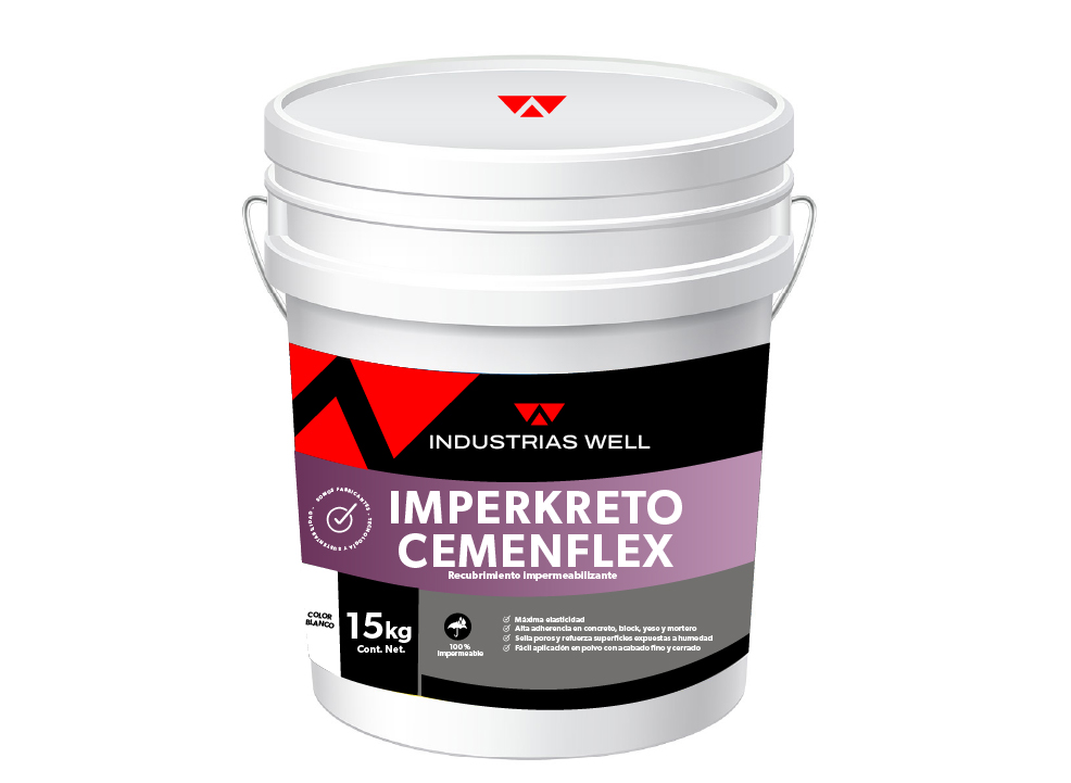 Imperkreto Cemenflex - Recubrimiento impermeabilizante elástico - Industrias Well