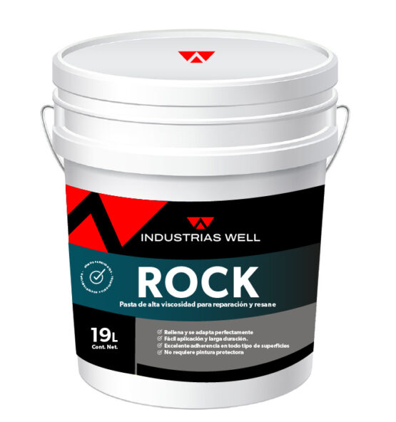 Rock - Pasta de alta viscosidad para reparación y resane - Industrias Well