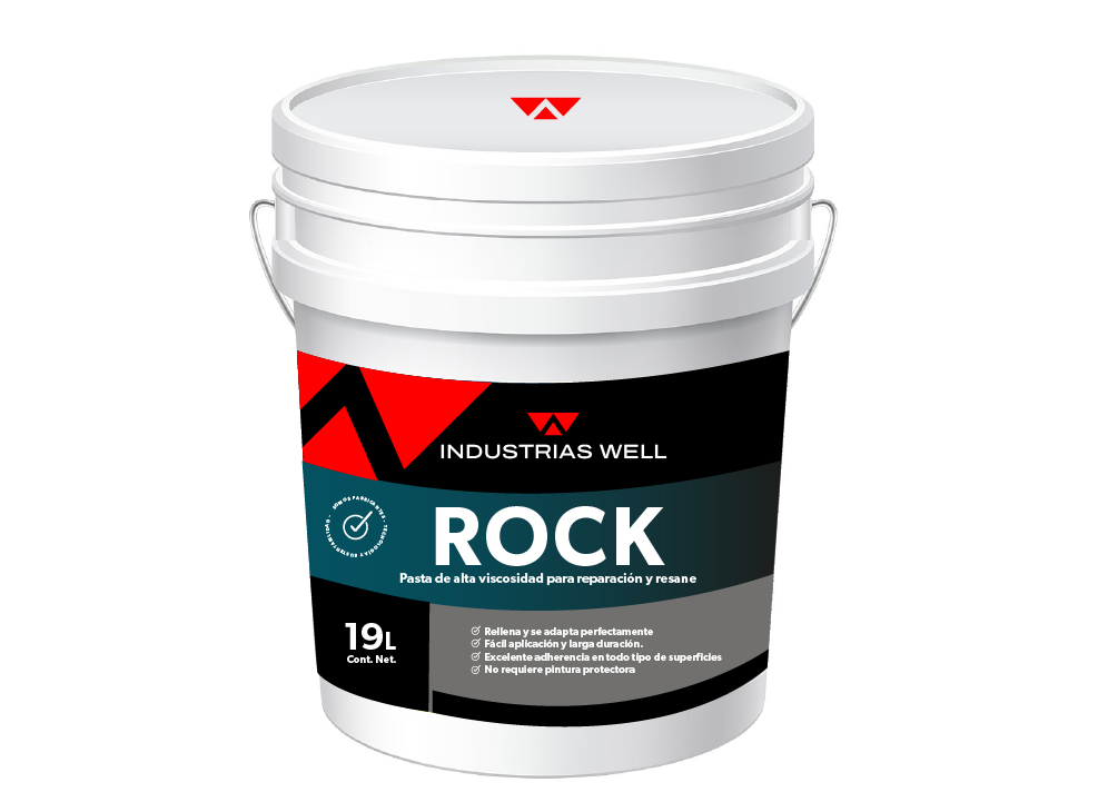Rock - Pasta de alta viscosidad para reparación y resane - Industrias Well