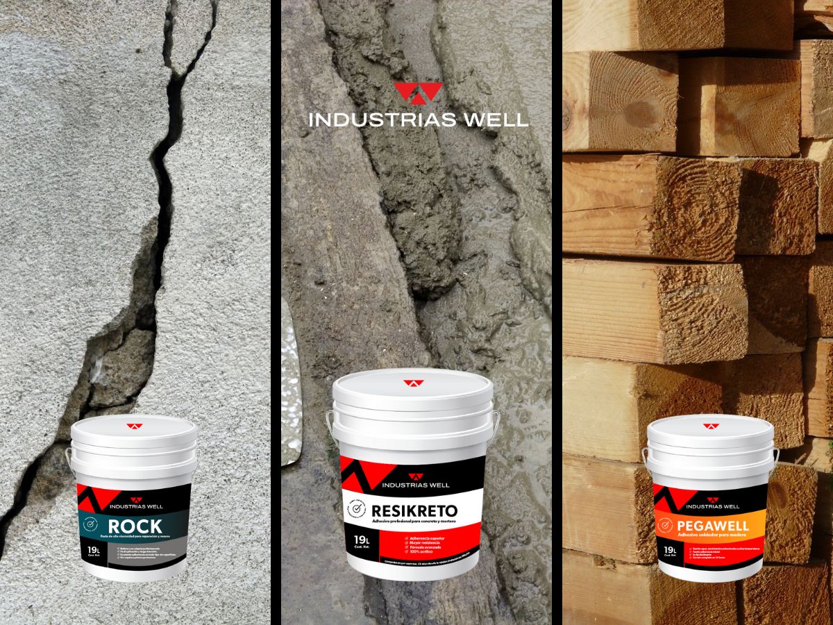 Adhesivos y recubrimientos industriales para construcción - Industrias Well